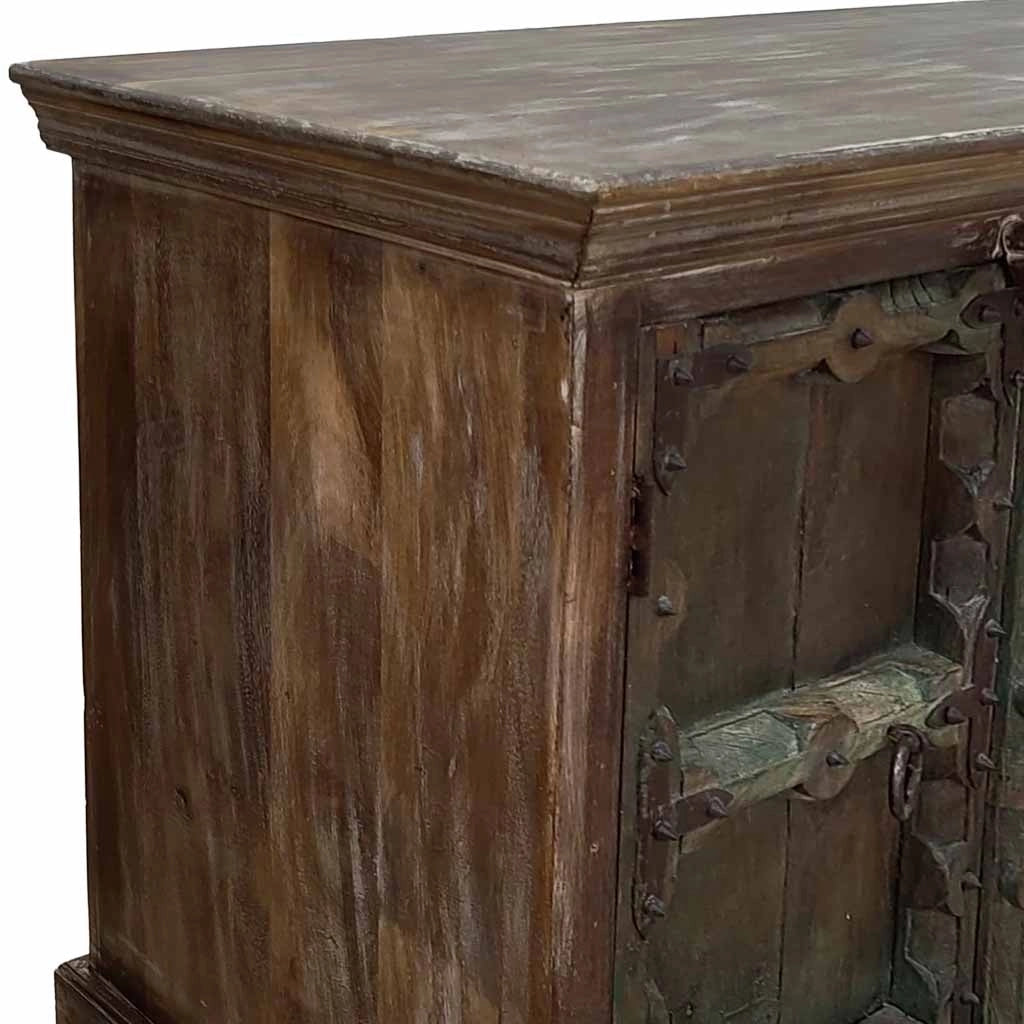 Credenza in legno artigianale 191x44x90h marrone