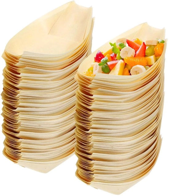 Tavoli per finger food - Banchi in legno biodegradabili - Ideali per snack - 100 pezzi - Perfetti per feste - Ecocompatibili