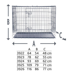 TRIXIE Gabbia per Cani Domestica 64x54x48 cm Zincata 441854