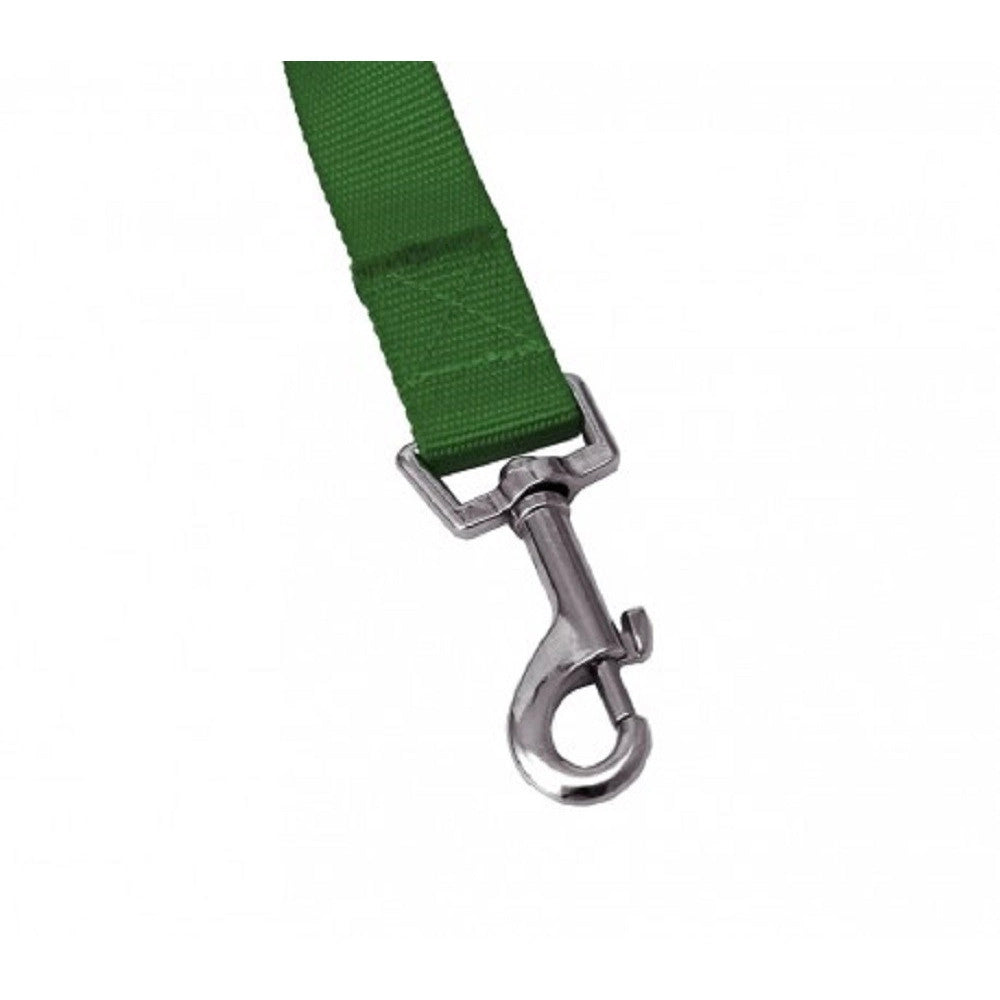 Trade Shop - Guinzaglio Corto Per Cane Cani In Nylon 120cm Verde Militare Con Moschettone -