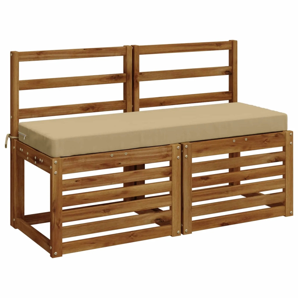 Cuscini per Panchina a 2 Pezzi SOEST 2 pz 100% Poliestere Beige 949745