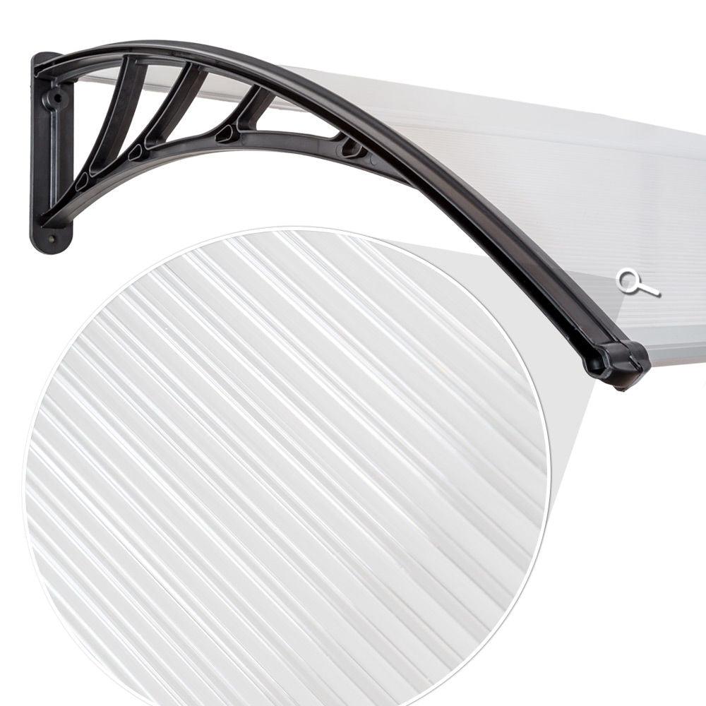 Pensilina porta pensilina moderna per casette da giardino in policarbonato 120 cm 2208289