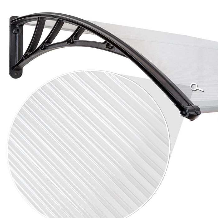 Pensilina porta pensilina moderna per casette da giardino in policarbonato 150 cm 2208290