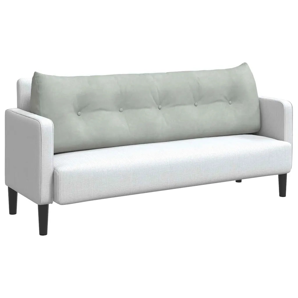 Cuscino per Schiena Grigio chiaro 160 x 24 x 50 cm Velluto 42014545