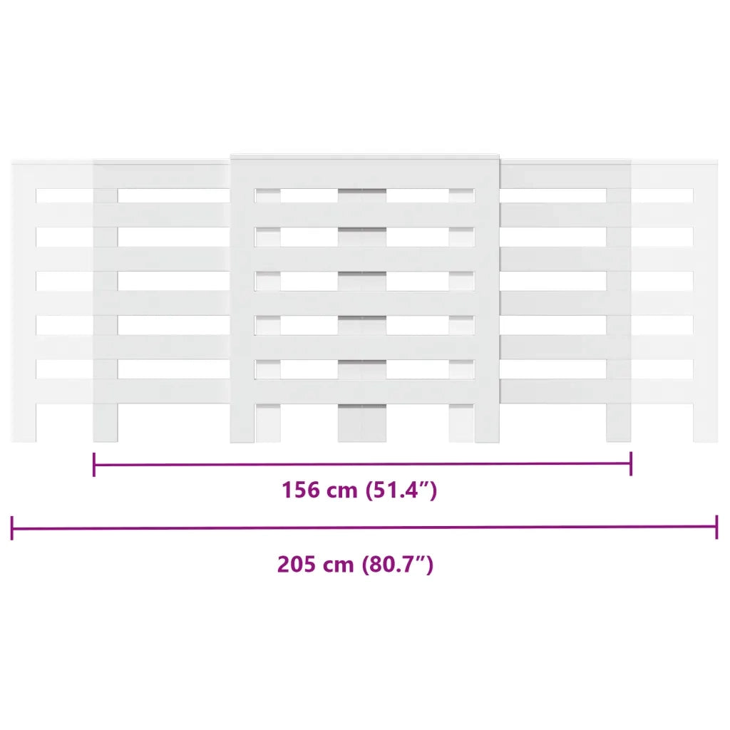 vidaXL Copertura Termosifone Bianca 205x21,5x83,5 cm Legno Multistrato