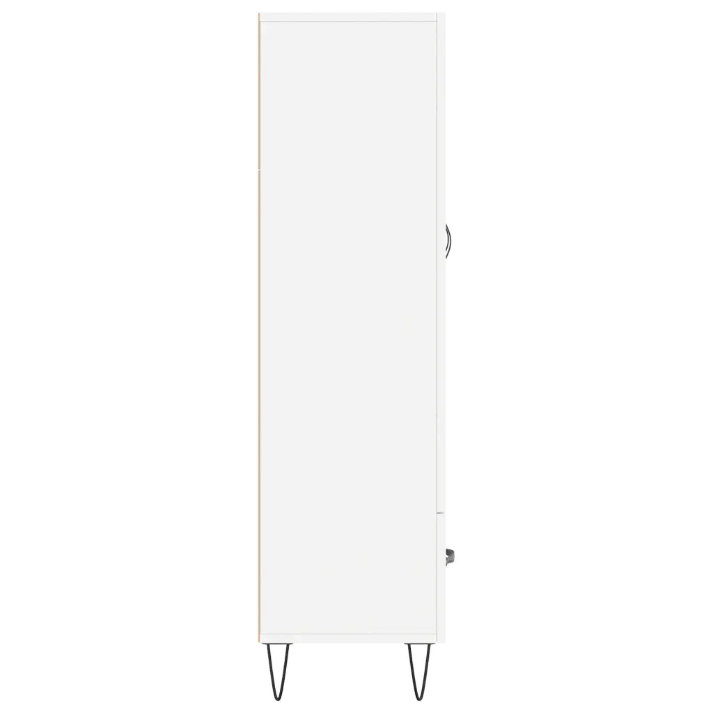 Credenza-Buffet-Armadio da cucina Bianca 69,5x31x115 cm in Legno Multistrato 101185