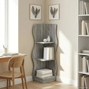 Mensola angolare con lo scaffale Grigio Sonoma 34 x 33 x 102 cm