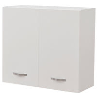 Pensile da Cucina Armadio Sospeso da Parete con Doppia Anta Colore Bianco