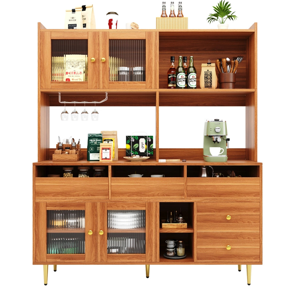 Libreria Alta con Vetrina ¨C MINIMAL ¨C Legno, Ripiani, Design Moderno, 39x145x171 cm
