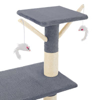 Tiragraffi per gatti 142 cm grigio 3708073