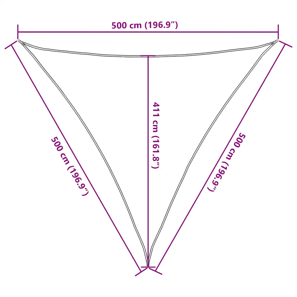 Vela Parasole 160 g/m² Rossa 5x5x5 m in HDPE 311647