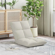 Sedia da Pavimento Crema 50 x 61 x 57 cm Velluto 42028156