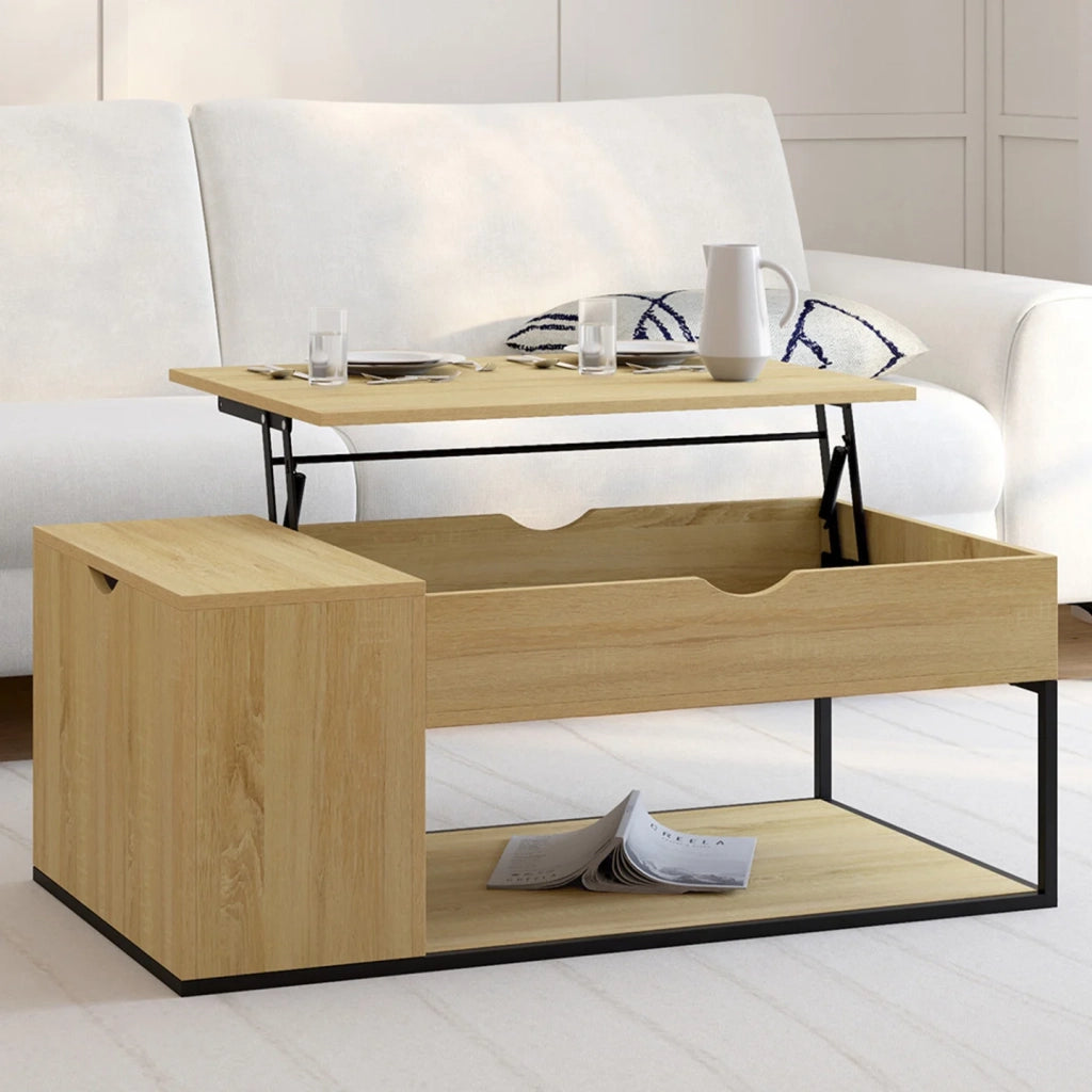 IDMarket - Tavolino DETROIT con scatola dal design industriale