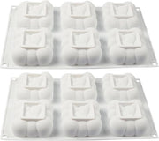 Set di 2 pezzi di forme da cupcake a forma di nuvola in silicone per creazioni deliziose