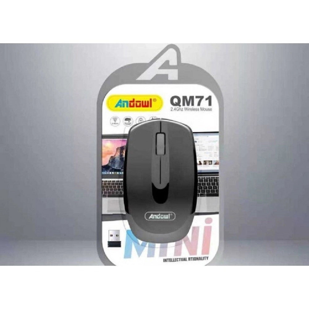 Trade Shop - Mouse Usb Ottico Raggio Fino A 10m Wifi Wireless 2.4ghz 1000 Dpi Per Pc Qm71 -