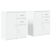 Credenze 2 pz | Madia | Buffet da pranzo | Armadio da pranzo Bianche 60x31x70 cm in Legno Multistrato