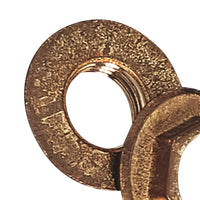 Controdado con rosetta in ottone nudo