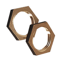 Controdado esagonale in ottone nudo