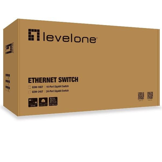 Levelone gsw-2457 switch di rete non gestito gigabit ethernet (10/100/1000) nero