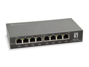 Levelone gep-0823 switch di rete gigabit ethernet (10/100/1000) supporto power over ethernet (poe) nero