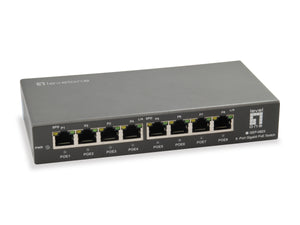Levelone gep-0823 switch di rete gigabit ethernet (10/100/1000) supporto power over ethernet (poe) nero