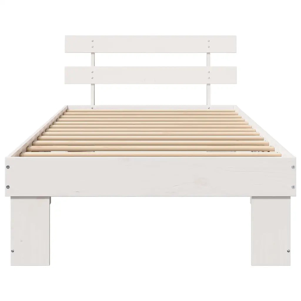 Struttura del letto Bianco 80 x 200 cm Pino massello 872462