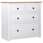 Buffet credenza cassettiera armadio mobile contenitore organizer per cucina soggiorno salotto 80 x 40 x 83 cm Pino gamma Panama bianco 02_0030519