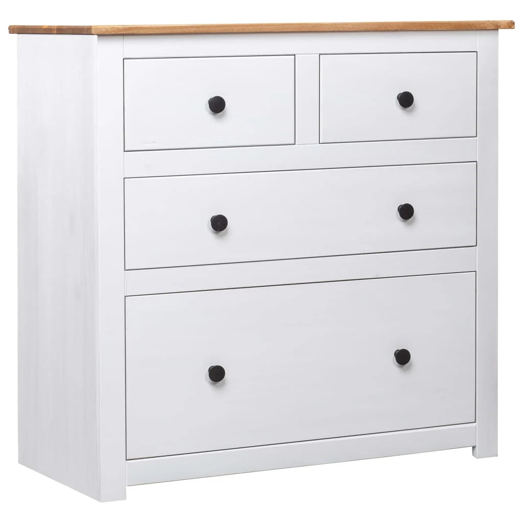 Buffet credenza cassettiera armadio mobile contenitore organizer per cucina soggiorno salotto 80 x 40 x 83 cm Pino gamma Panama bianco 02_0030519