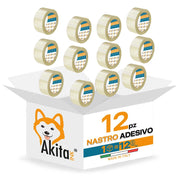 Akitaink Nastro adesivo pacchi imballaggi trasparente 12 pcs