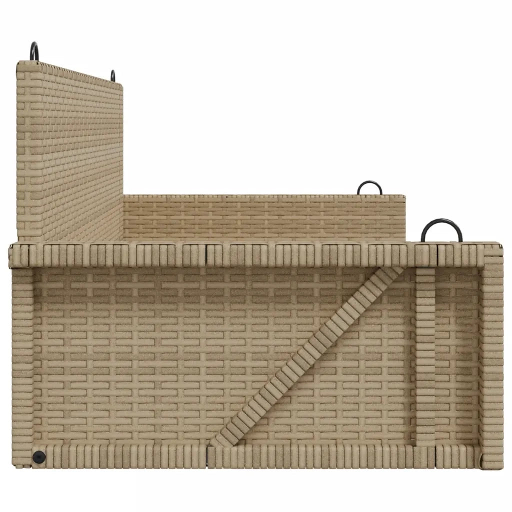 Panca da Giardino | Panchina a Dondolo Beige 119x56x48 cm in Polyrattan