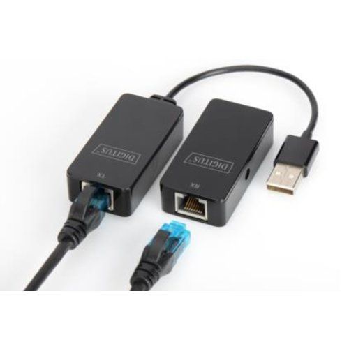 Extender usb 2.0 digitus  fino a 50mt tramite cavo rete cat 5e - DA70141