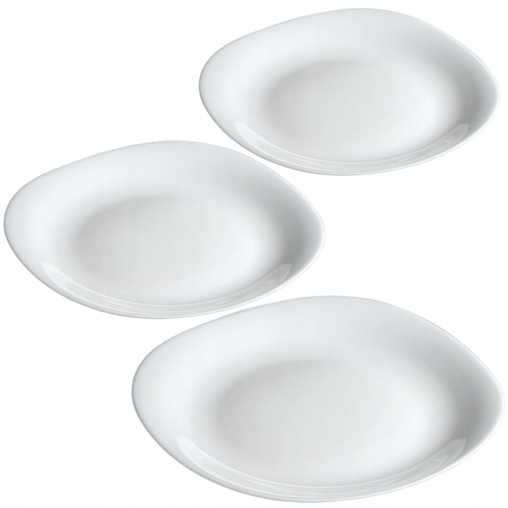 Set di 3 piatti piani KADAX da 28 cm, colore bianco.