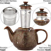 Teapot con filtro - 1,1 L - Verde Mare - Porcellana
