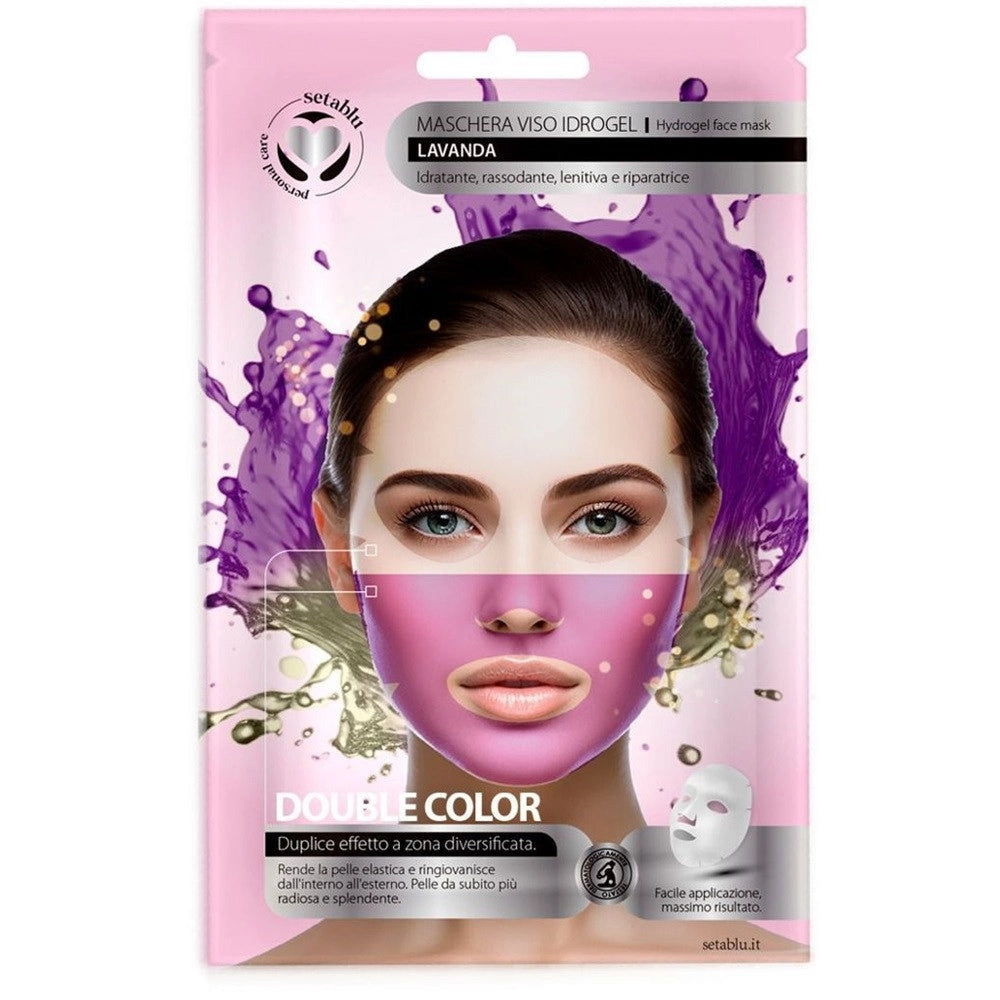 Trade Shop - Maschera Viso Idrogel Biocolor Lavanda Lenitiva Rassoda Idrata Ripara Duplice Effetto -