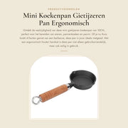 Mini Pannetto - Padella in Ottone - Maniglia Ergonomica - 10CM - Padella per Pannocchie - Adatta per Uova e Pannocchie
