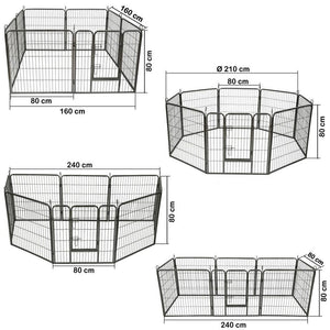 Recinto modulare per cani 80 cm 3708150