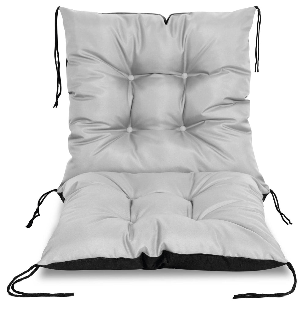 AIO FACTORY 50x50x80 cm Cuscino da giardino impermeabile grigio chiaro