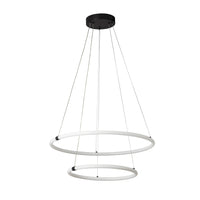 Lampadario Moderno Revolve Acciaio Bianco Policarbonato Nero Led 28,24W 3000K