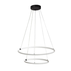 Lampadario Moderno Revolve Acciaio Bianco Policarbonato Nero Led 28,24W 3000K