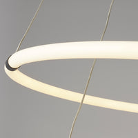 Lampadario Moderno Revolve Acciaio Bianco Policarbonato Nero Led 28,24W 3000K