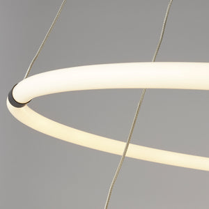 Lampadario Moderno Revolve Acciaio Bianco Policarbonato Nero Led 28,24W 3000K