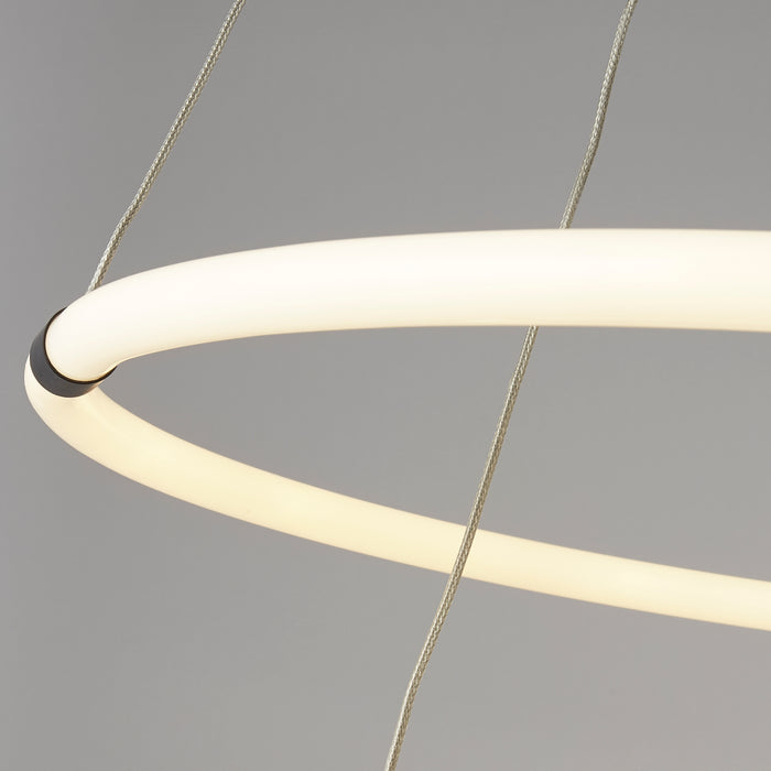 Lampadario Moderno Revolve Acciaio Bianco Policarbonato Nero Led 28,24W 3000K