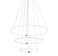 Lampadario Moderno Revolve Acciaio Bianco Policarbonato Nero Led 59,81W 3000K