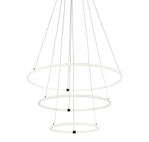 Lampadario Moderno Revolve Acciaio Bianco Policarbonato Nero Led 59,81W 3000K