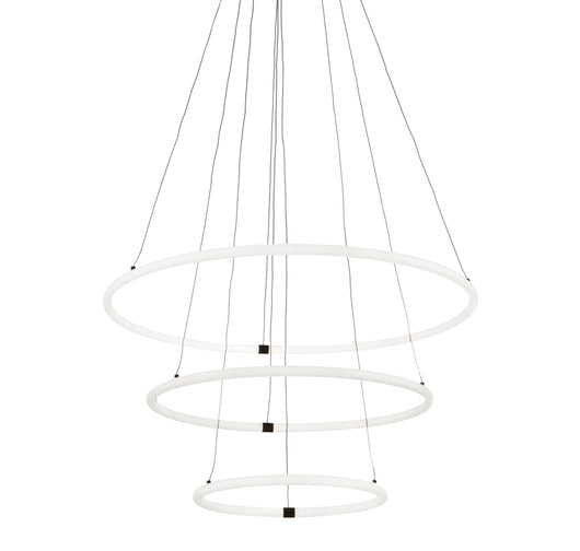 Lampadario Moderno Revolve Acciaio Bianco Policarbonato Nero Led 59,81W 3000K