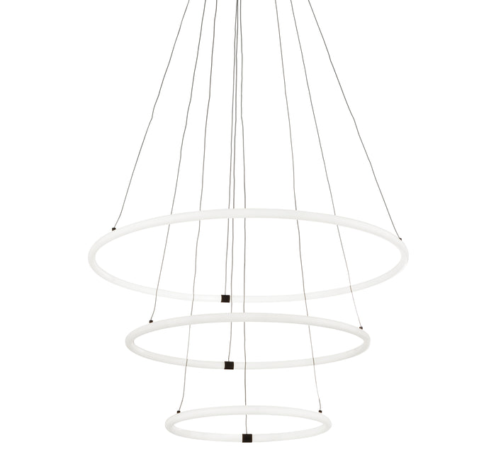 Lampadario Moderno Revolve Acciaio Bianco Policarbonato Nero Led 59,81W 3000K