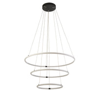 Lampadario Moderno Revolve Acciaio Bianco Policarbonato Nero Led 59,81W 3000K