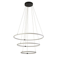 Lampadario Moderno Revolve Acciaio Bianco Policarbonato Nero Led 59,81W 3000K
