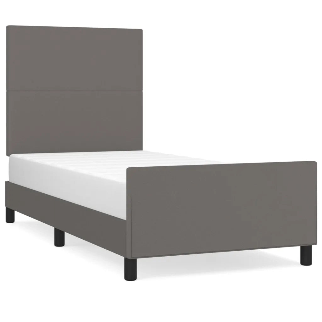 Giroletto con Testiera Crema 90x190 cm in Similpelle 3125425