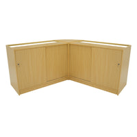 Set Banconi LED Acero Harmonia B1200 C1200 LM60 Vetrina Negozio con Serratura